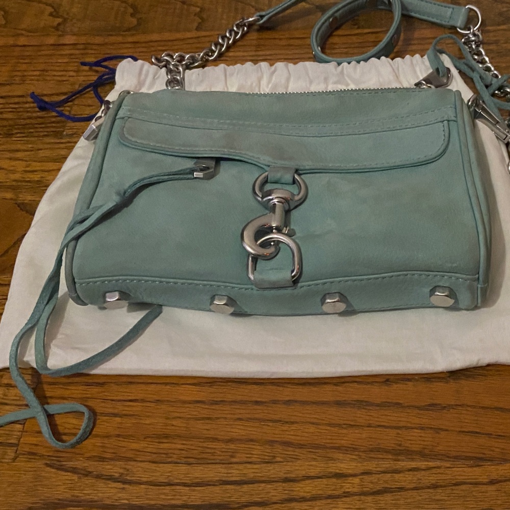 Rebecca Minkoff Teal Leather Crossbody Bag - Picture 3 of 5
